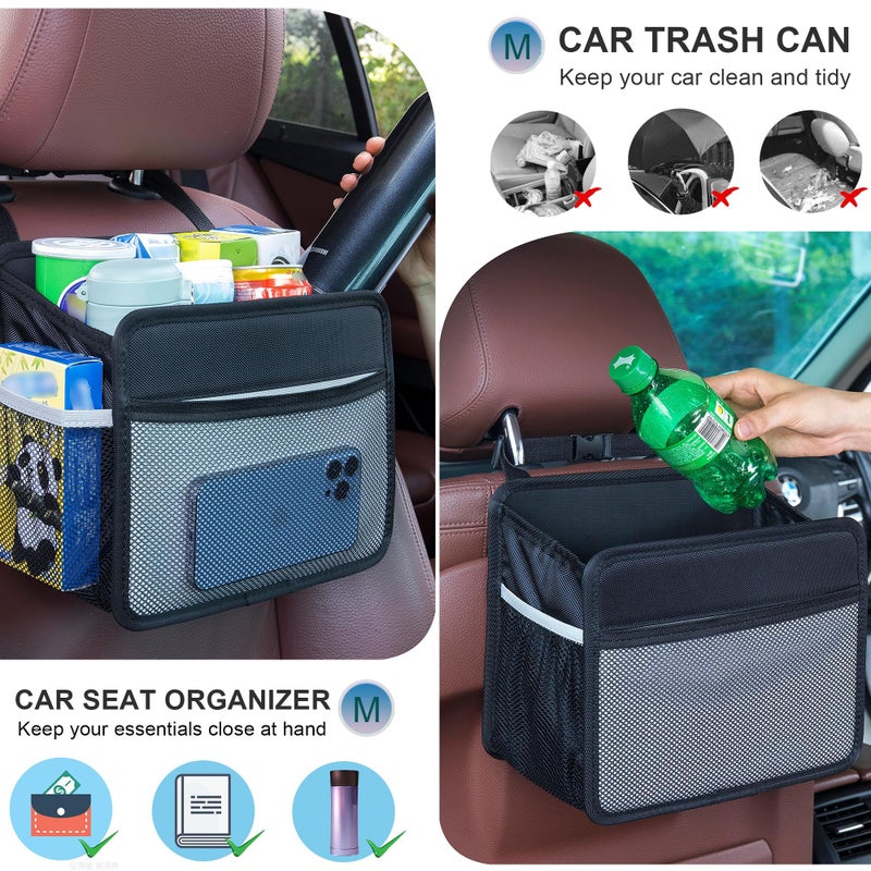 Uplien Car Back Seat Organizer and Storage Bag  Premium 1680D Oxford Cloth Collapsible Universal Hanging Car Seat Back Organizer for Kids & Adults - Image 5